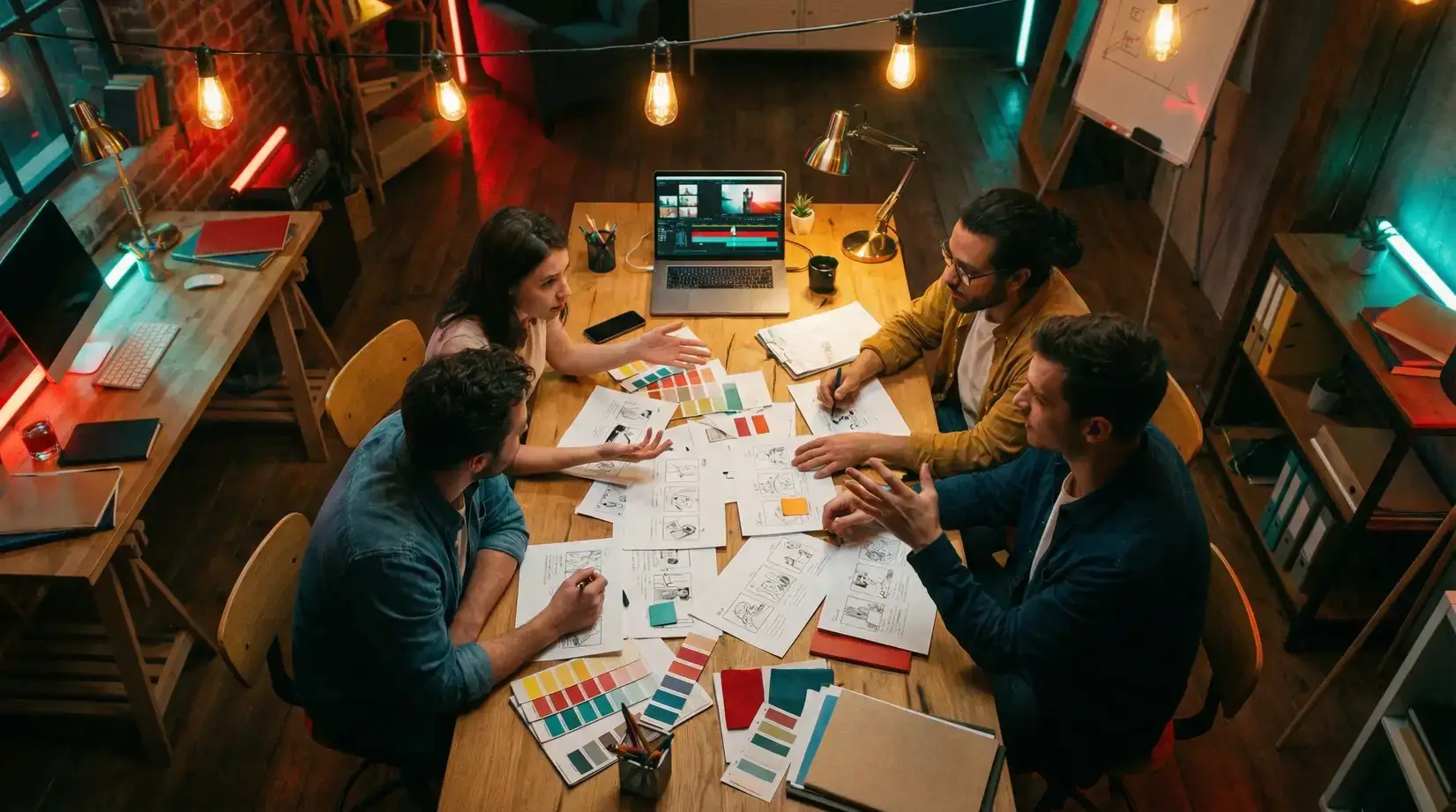 MV视觉志 - 创作团队讨论分镜与色彩方案